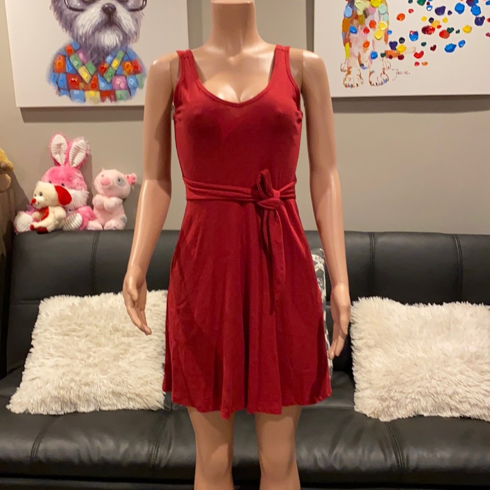 The LOFT red multi way mini skater dress with pockets